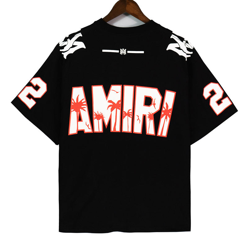 AMIRI 22 Football cotton T-Shirt – VELCEN